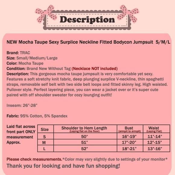 Mocha Taupe Surplice V Neck Sexy Bodycon Jumpsuit - Picture 8 of 8